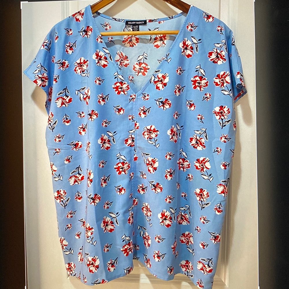 Hilary Radley Top, blue, size XL